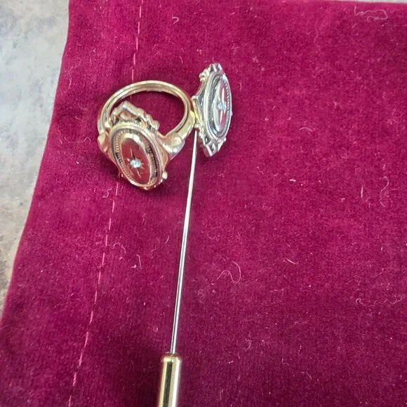 Avon 70's Kensington Ring and Pin - Picture 8 of 9